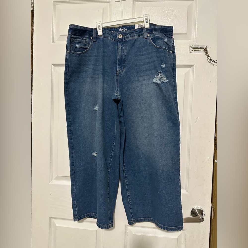 High-Rise Wide Leg Jeans - Blue